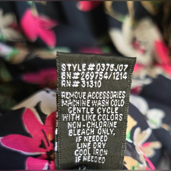 AB Studio XL Navy Blue Floral Sleeveless Midi Dress- Very Flattering! - Picture 7 of 7